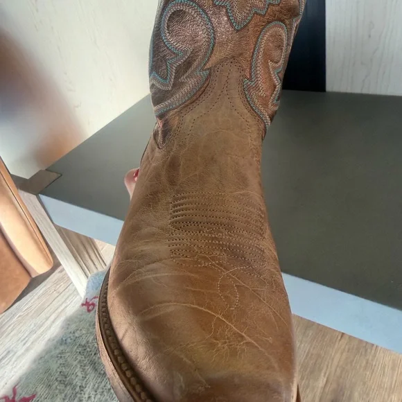 TECOVAS Brown Western Leather Boots size 7 - Picture 8 of 16